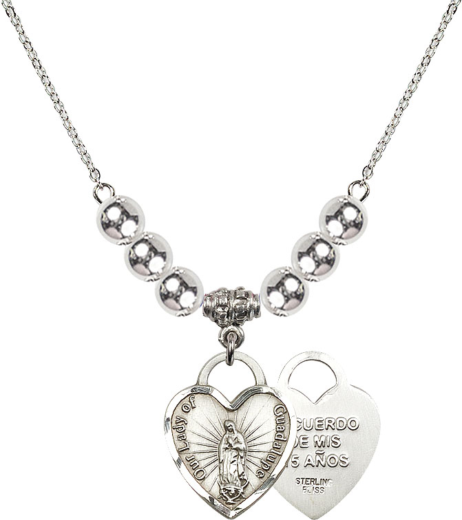 N32 Birthstone Necklace OL Of Guadalupe Heart Recuerdo 150$
